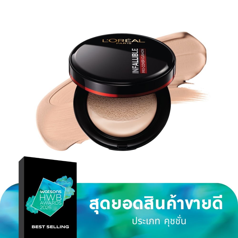 L'Oreal Makeup ลอรีอัล ปารีส อินฟอลลิเบิล โปร-คัฟเวอร์ คุชชั่น 14ก. 320