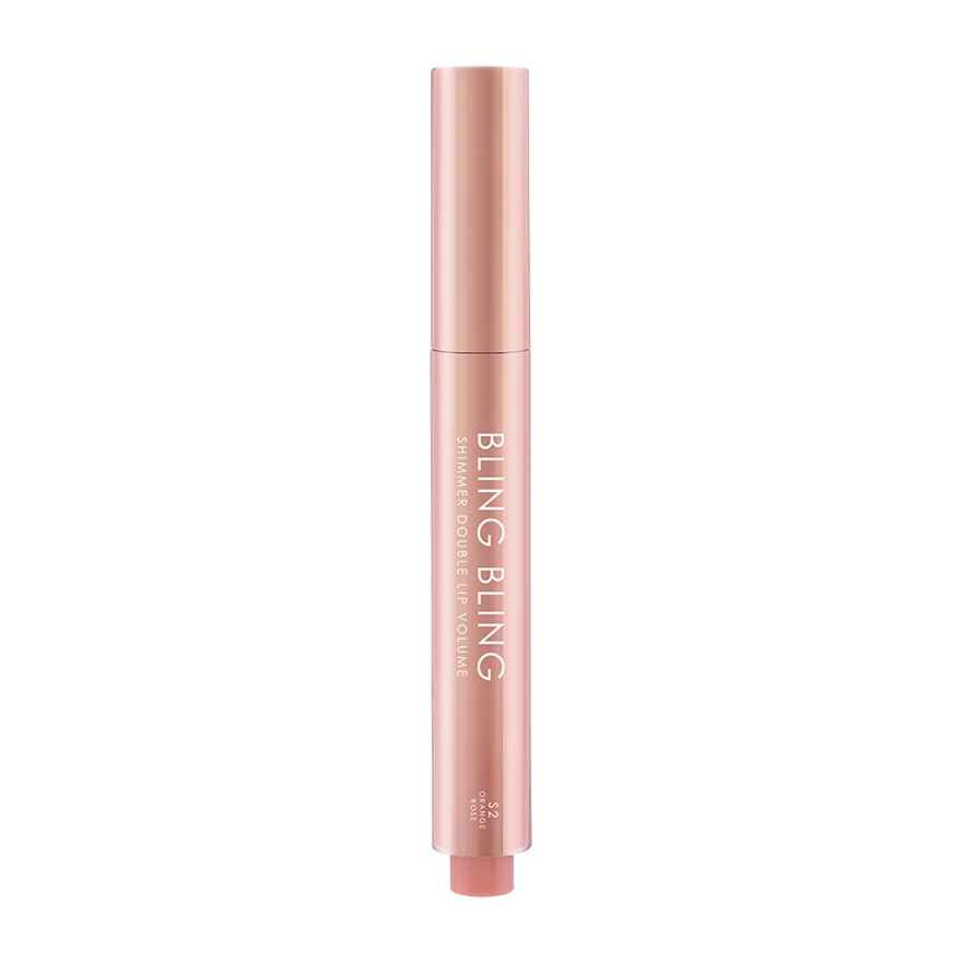 THA By Nongchat Bling Bling Shimmer Double Lip Volume 2g. S2 Orange Rose