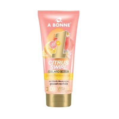 A Bonne A Bonne' Face  Body Cream Scrub Peach  Lemon Brightening 300 G.