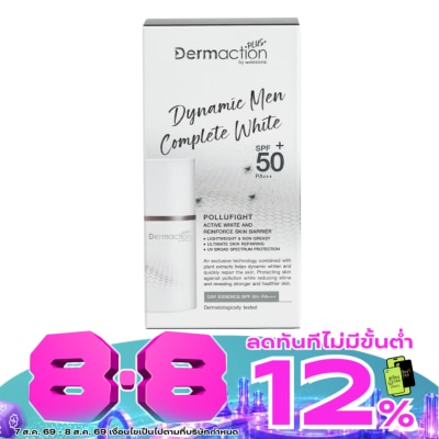 Dermaction Plus by Watsons - Dynamic Men Complete White Day Essence SPF50+ PA+++ 50ml. image