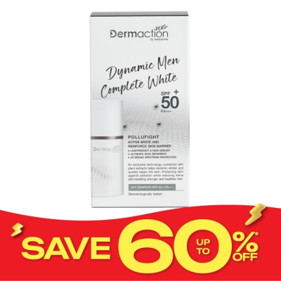 Dermaction Plus by Watsons ไดนามิค เมน คอมพลีท ไวท์ เดย์ เอสเซ้นส์ เอสพีเอฟ 50มล. image