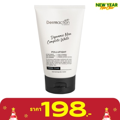 Dermaction Plus by Watsons ไดนามิค เมน คอมพลีท ไวท์ เฟเชียล โฟม 100มล.