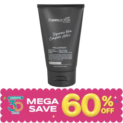 Dermaction Plus by Watsons - ไดนามิค เมน คอมพลีท แอคทีฟ เฟเชียล โฟม 100มล. image