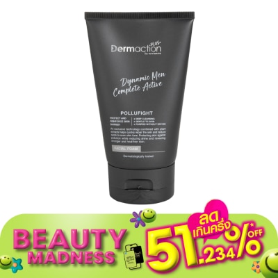 Dermaction Plus by Watsons Dynamic Men Complete Active Facial Foam 100ml.
