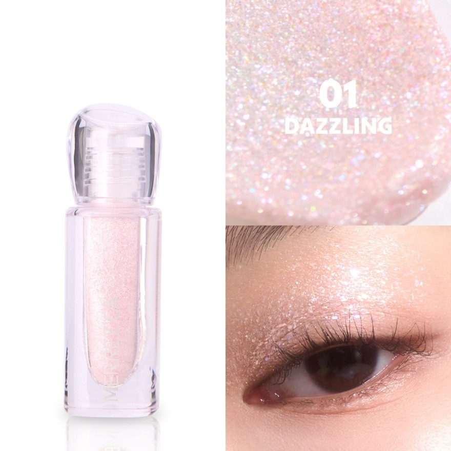 Merrezca Liquid Glitter Eyeshadoe 5g. 01 Dazzling