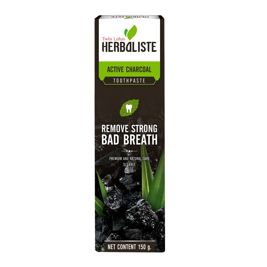 Twin Lotus Toothpaste Herbaliste Active Charcoal 150 G.