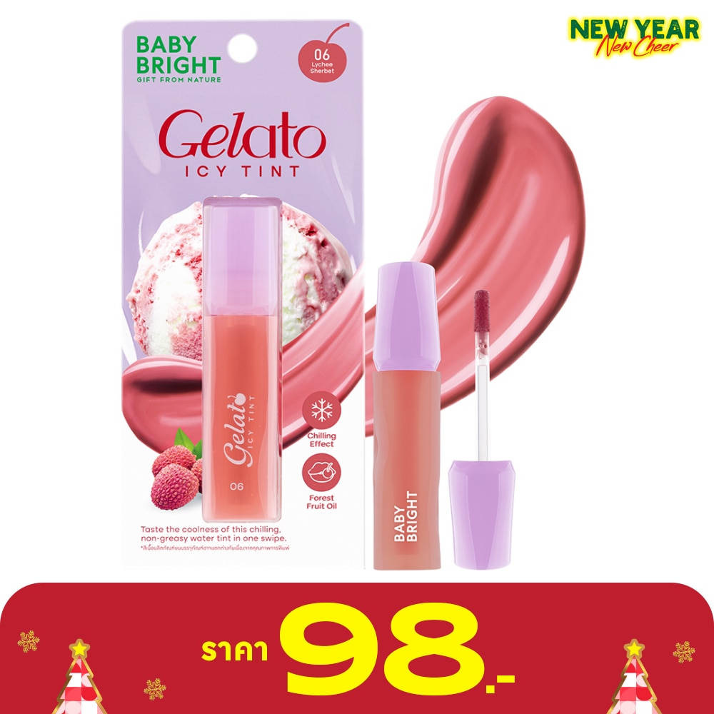 Baby Bright Gelato Icy LipTint 3g. 06 Lychee Sherbet