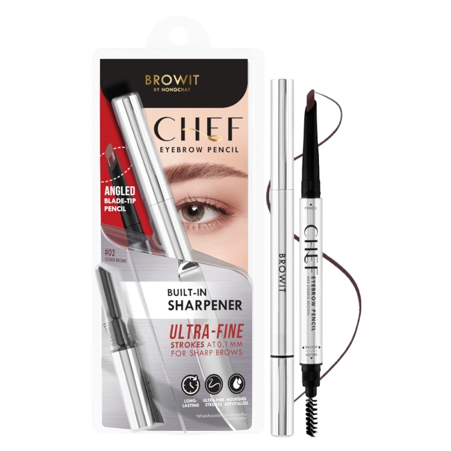 Browit Chef Eyebrow Pencil 0.15g. 02 Cookie Brown