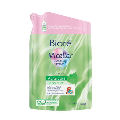 Biore บิโอเร ไมเซล่า คลีนซิ่ง วอเตอร์ แอคเน่ แคร์ (ถุงเติม) 330 มล.