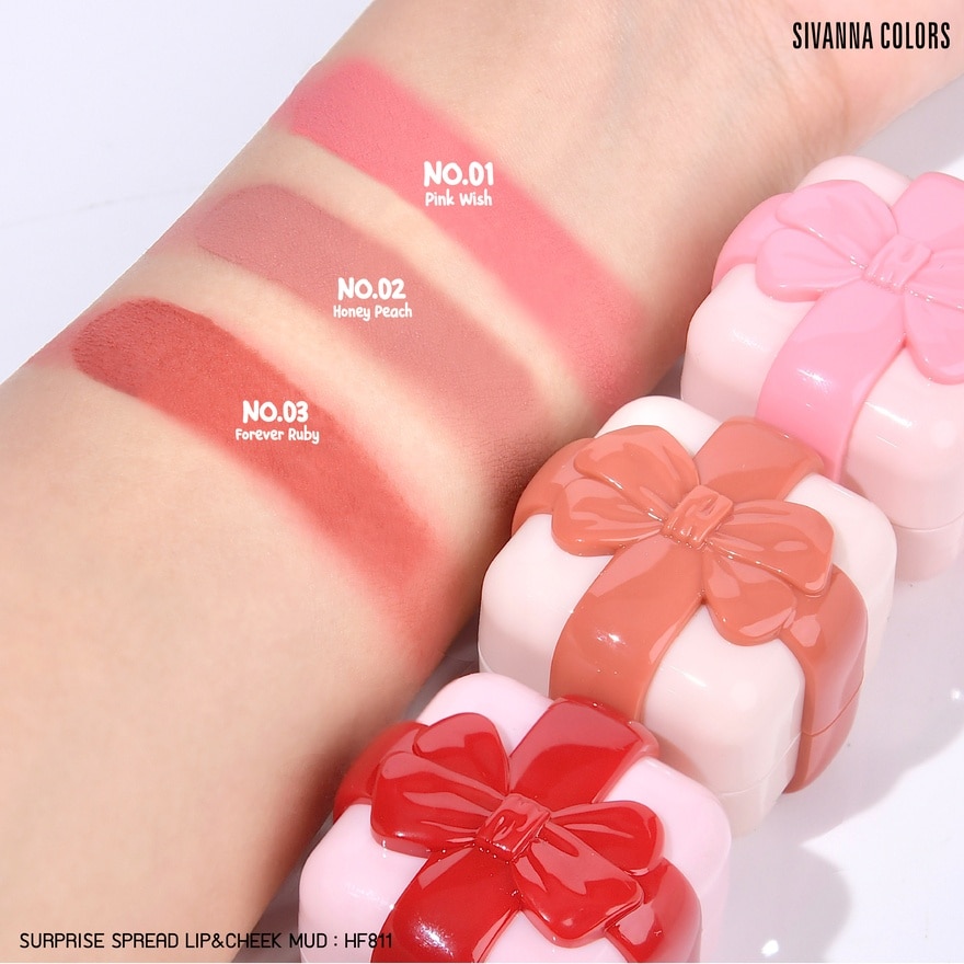 Sivanna Colors Surprise Lip  Cheek Mud 6g. 01 Pink Wish