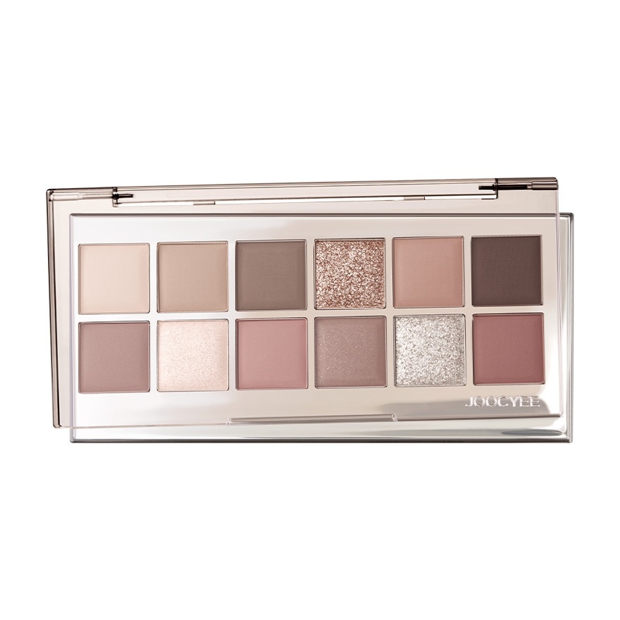 Joocyee 12 Shades Eyeshadow Palette 14g. 01 Wooden Pink