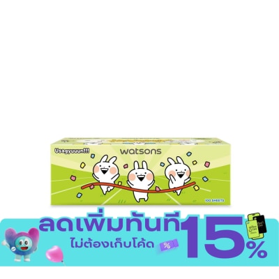WATSONS วัตสัน กระดาษทิชชูกล่อง (Usagyuuu) หนา3ชั้น x 100แผ่น.ขอสงวนสิทธิ์ในการเลือกลายสินค้า image