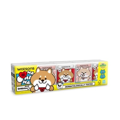 WATSONS วัตสัน กระดาษทิชชูแบบพกพา Shibainc Comics2 3ชั้น x 10ชิ้น.