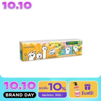 Watsons Watsons Velvety Soft Mini Hankies (Usagyuuun) 3ply 10pcs. image