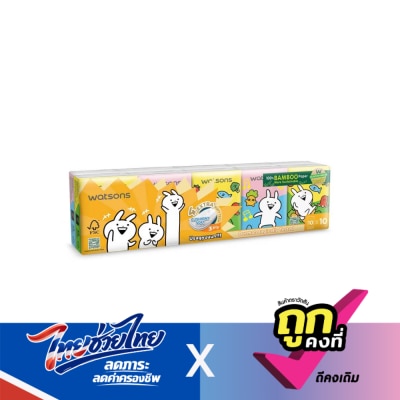 Watsons - Watsons Velvety Soft Mini Hankies (Usagyuuun) 3ply 10pcs.