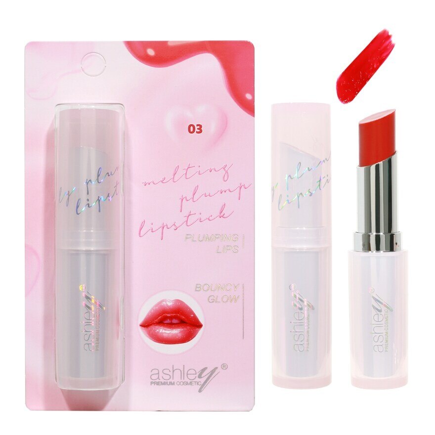 Ashley Melting Plump Lipstick 3.1g. 03 Red Aholic