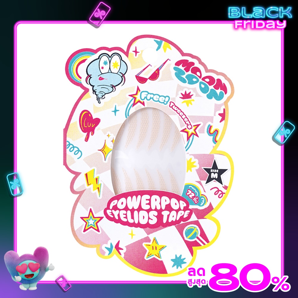Moonzoon Powerpop Eyelids Tape Size M 72pcs.