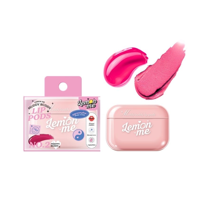 Lemon Me Muddy Buddy Lip Pods 5.6g. 02 Preppy Buddy