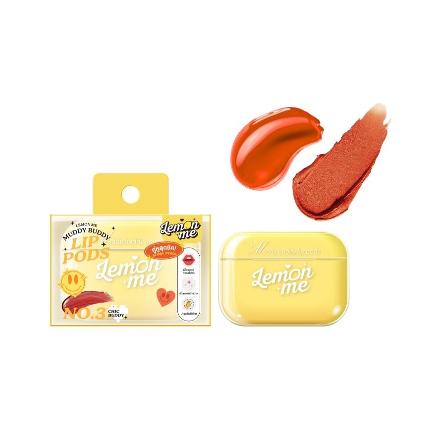 Lemon Me Muddy Buddy Lip Pods 5.6g. 03 Chick Buddy