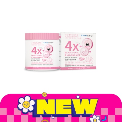 SKIN EDITOR สกิน เอดิเตอร์ แบล็ค เพิร์ล แอนด์ ไนอะซินาไมด์ ไบรท์เทนนิ่ง บอดี้ สครับ 500ก.