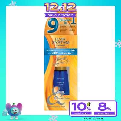 Hair System by Watsons Hair System By Watsons Ultimate Styling Hair Oil Frizzy  Dry Hair 70ml.