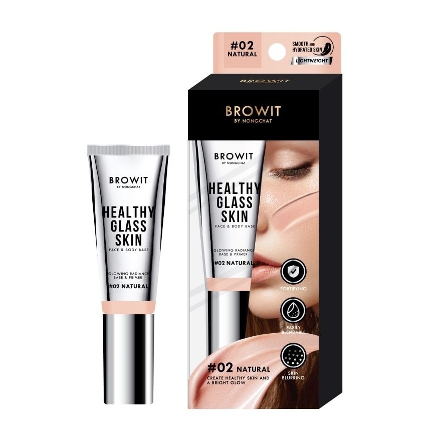 Browit Healthy Glass Skin Face  Body Base 24ml. 02 Natural