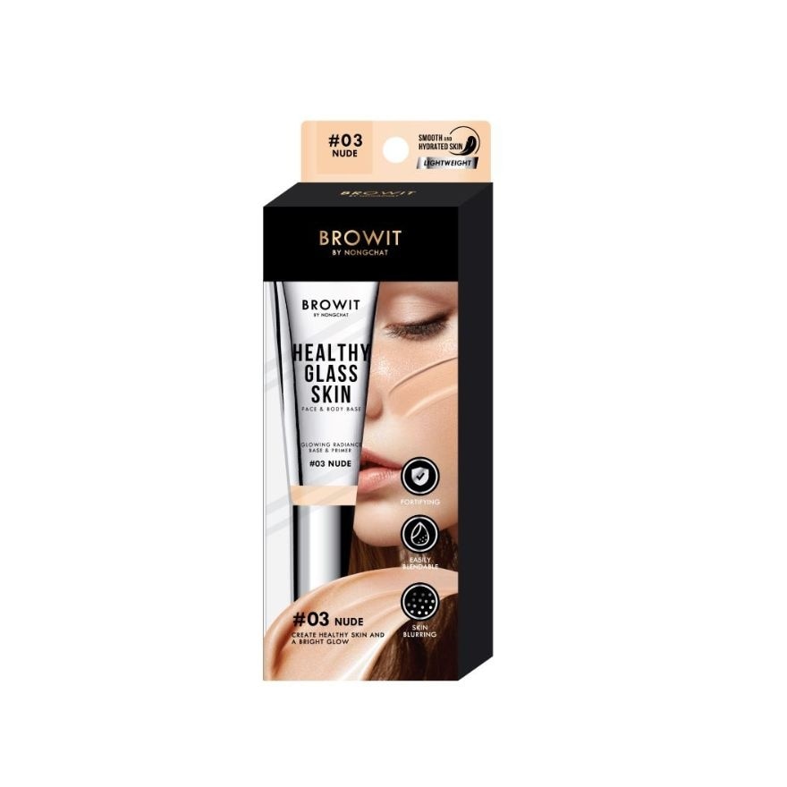 Browit Healthy Glass Skin Face  Body Base 24ml. 02 Natural