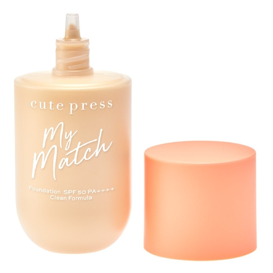 Cute Press My Match Foundation SPF50 PA++++ 40ml. Y20 Warm Ivory