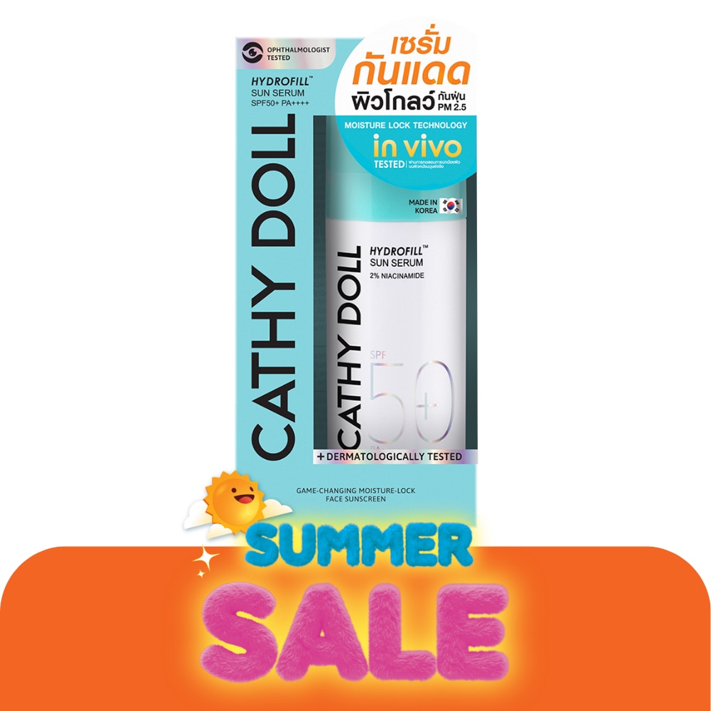 Cathy Doll Hydrofill Sun Serum SPF50+ PA++++ 2 Niacinamide 30 Ml.