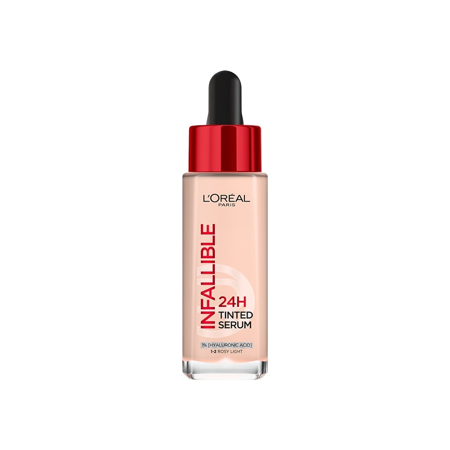 L'Oreal Makeup ลอรีอัล อินฟอลลิเบิล 24H ทินท์ เซรั่ม 104.5ก. 1-2 โรซี่ ไลท์