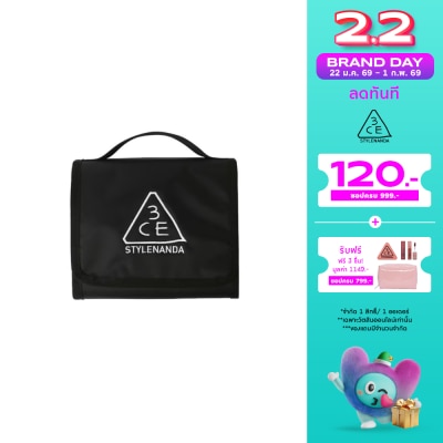 3CE 3CE Wash Bag Small Black 1pcs.