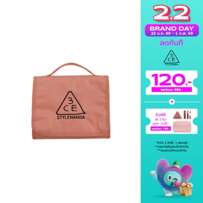 3CE 3CE Wash Bag Small Pink Beige 1pcs.