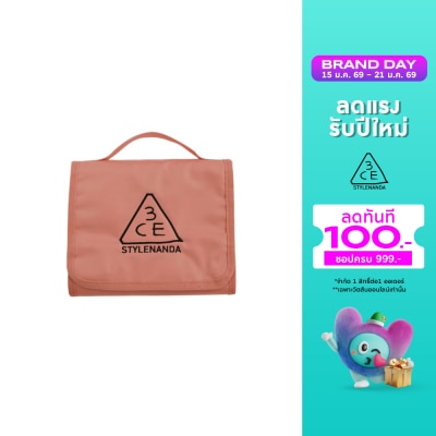 3CE 3CE Wash Bag Small Pink Beige 1pcs.