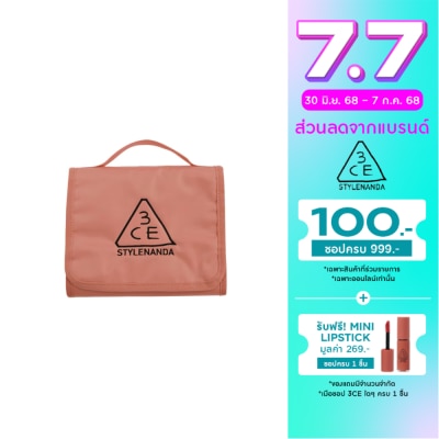 3CE 3CE Wash Bag Small Pink Beige 1pcs.