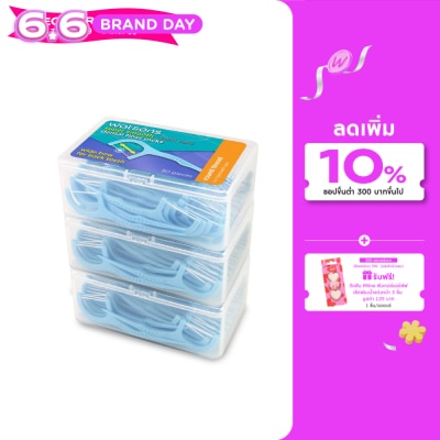 Watsons - Watsons Super Smooth Round Thread Wide Bow Dental Floss Picks 50s x 3 Boxes.