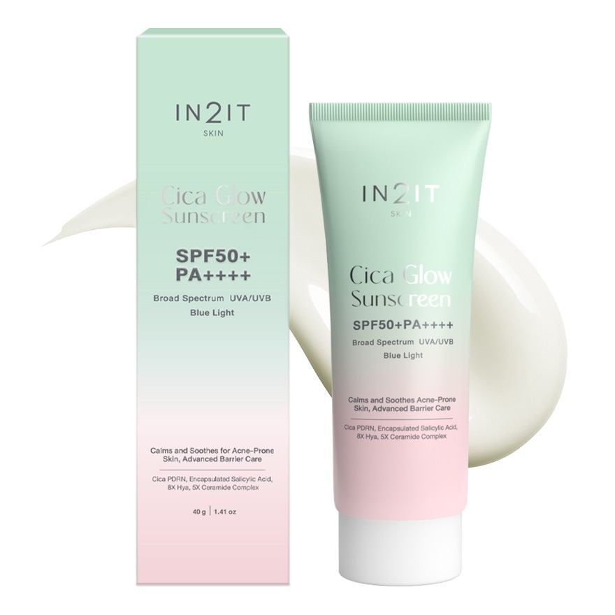 In 2 It In2It Cica Glow Sunscreen SPF50+ PA++++ 40g.