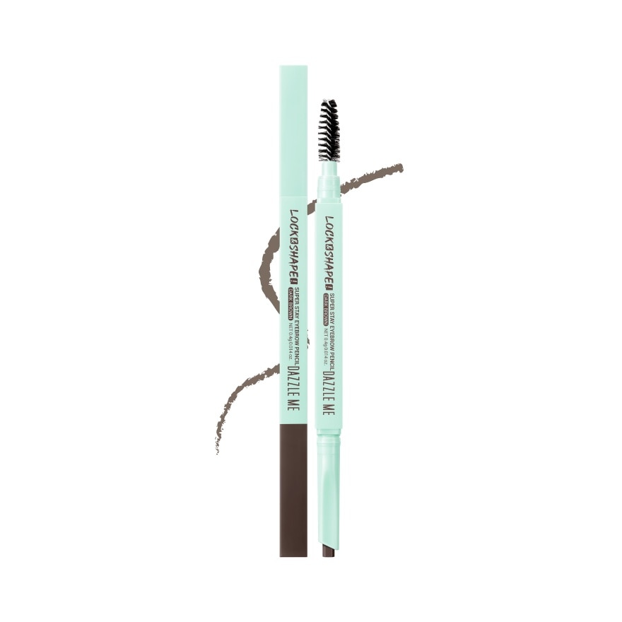 Dazzle Me Lock  Shape Super Stay Eyebrow Pencil 0.4g. Ash Brown