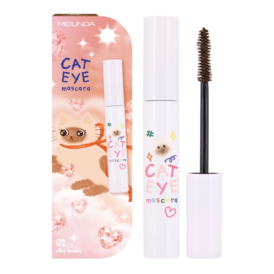 Meilinda Cat Eye Mascara 11g. 02 Silky Brown