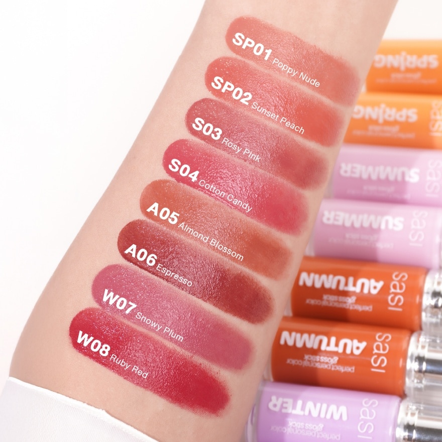 Sasi Perfect Personal Color Gloss Stick 3g. W08 Ruby Red