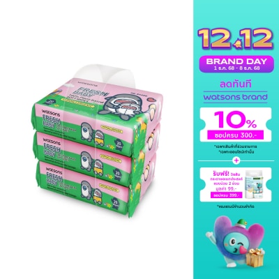 Watsons Watsons x Mr. Shark Fresh Baby 100 Plant based soft wipes 20 sheets x 3 packs.