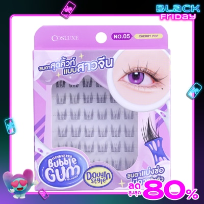 Cosluxe Cosluxe Winky Eyes Bubble Gum Eyelashes Douyin Style 36pcs. 05 Cherry Pop
