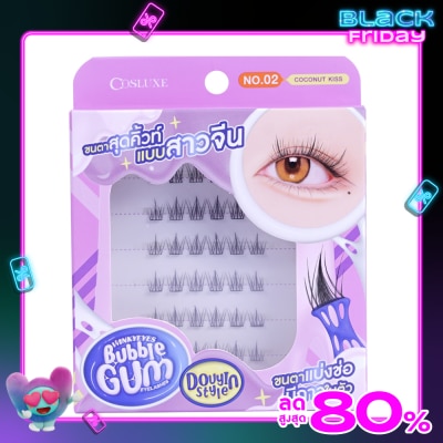 Cosluxe Cosluxe Winky Eyes Bubble Gum Eyelashes Douyin Style 36pcs. 02 Coconut Kiss