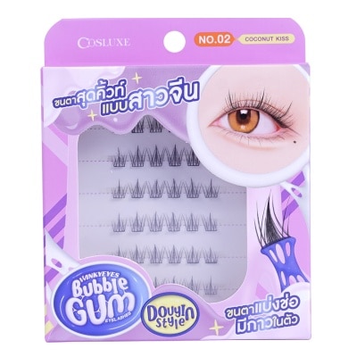 Cosluxe Cosluxe Winky Eyes Bubble Gum Eyelashes Douyin Style 36pcs. 02 Coconut Kiss
