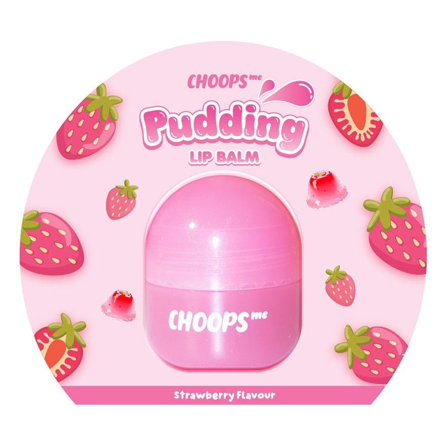 Choops Me Pudding Lip Balm 4ml. Strawberry Flavour