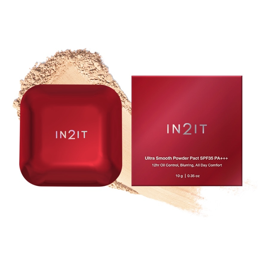In2It Ultra Smooth Powder Pact SPF35 PA+++ 10g. 2N Neutral Sand