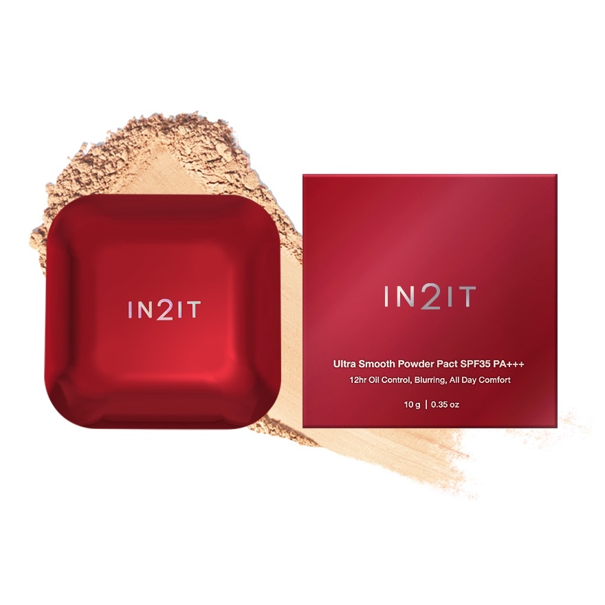 In2It Ultra Smooth Powder Pact SPF35 PA+++ 10g. 3N Neutral Tan