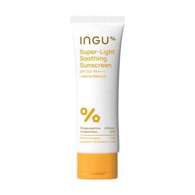 INGU อิงกุ ซูเปอร์-ไลท์ ซูธธิ่ง ซันสกรีน SPF50+ PA++++ พลัส ไบโอม บาลานซ์ 50 มล.
