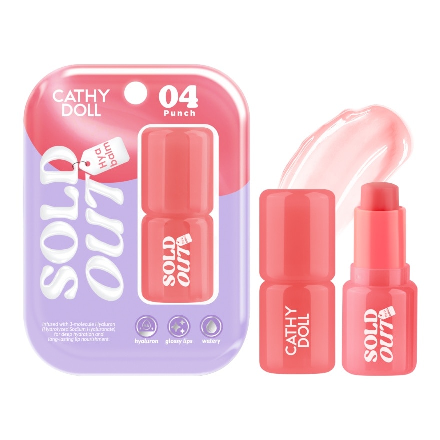 Cathy Doll เคที่ดอลล์ โซลด์ เอาท์ ไฮยา ลิป บาล์ม 4ก. 04 พั้นช์