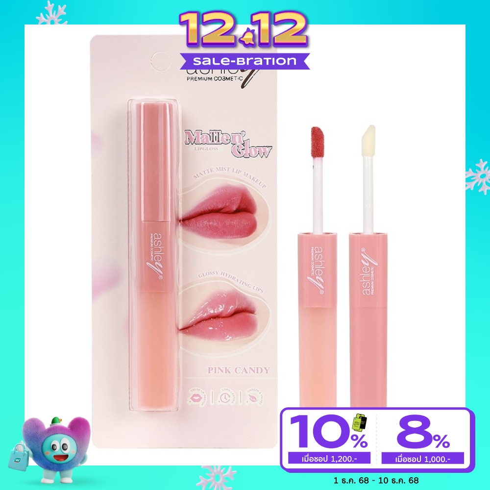 Ashley Matte N' Glow Lip Gloss 3.1g. 04 Pink Candy