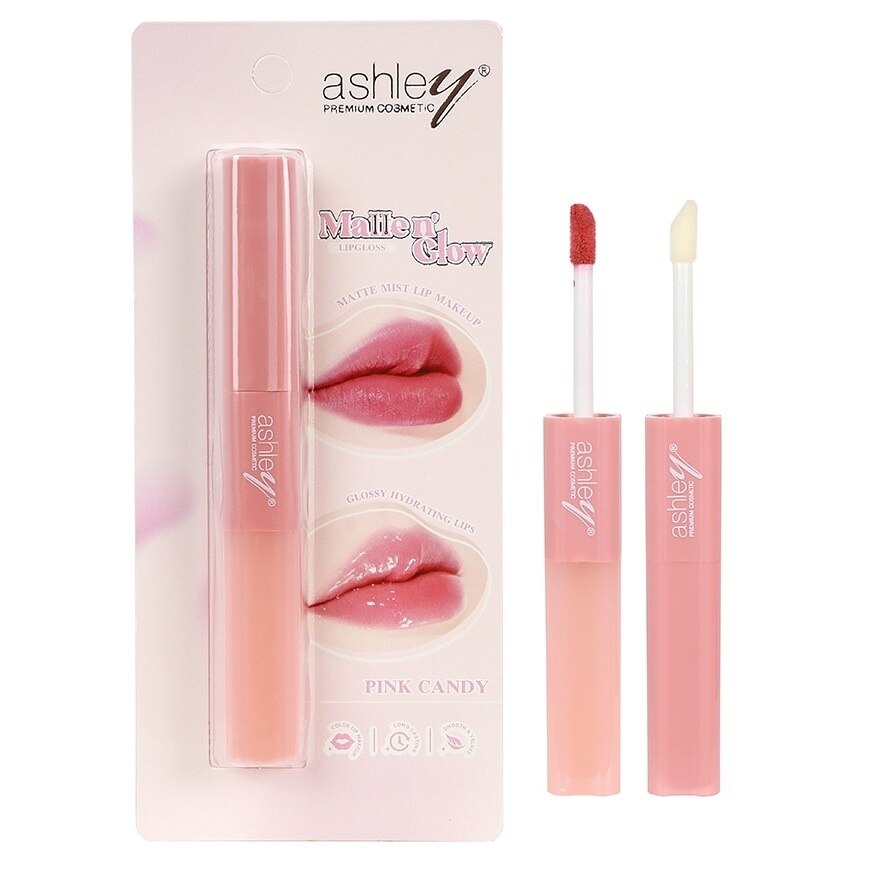 Ashley Matte N' Glow Lip Gloss 3.1g. 04 Pink Candy